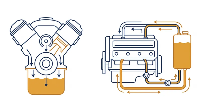 By separating the storage reservoir from the crankcase, dry-sump systems prevent oil from sloshing away from the pickup tube during cornering.