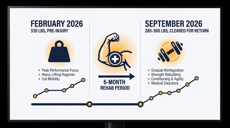 Reed's six-month recovery window resulted in a significant drop in non-functional weight, optimizing him for longer matches.