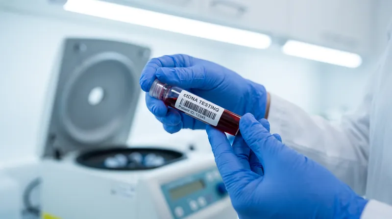 Eligibility for the new therapy is determined by a liquid biopsy that detects circulating tumor DNA in the bloodstream.