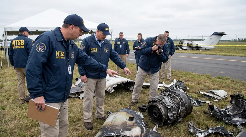 The National Transportation Safety Board deployed a specialized team to recover flight data recorders and determine the cause of the overrun.