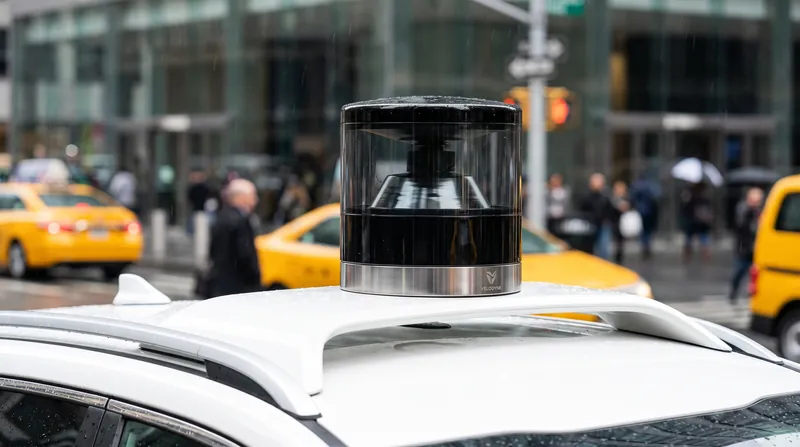 LiDAR sensors pulse light to measure distance, allowing vehicles to 'see' in pitch darkness and through precipitation where cameras struggle.