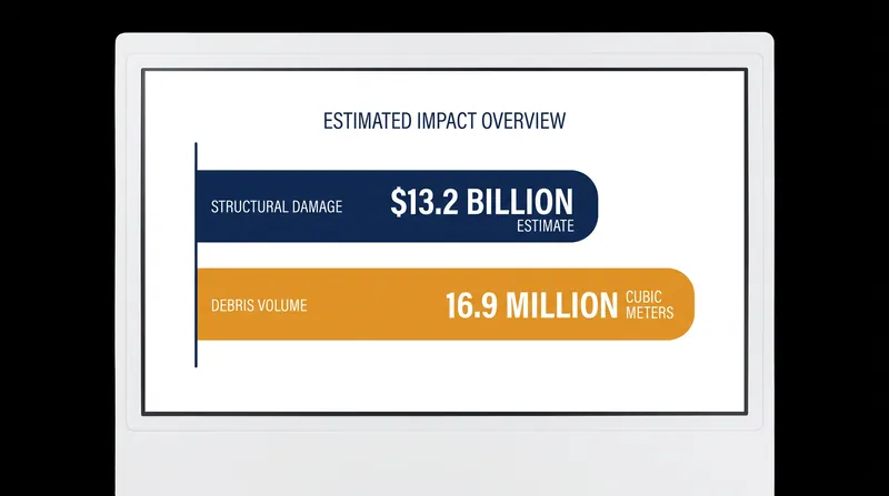 The UNDP Rapid Post-Disaster Damage Assessment quantifies the scale of the required reconstruction.