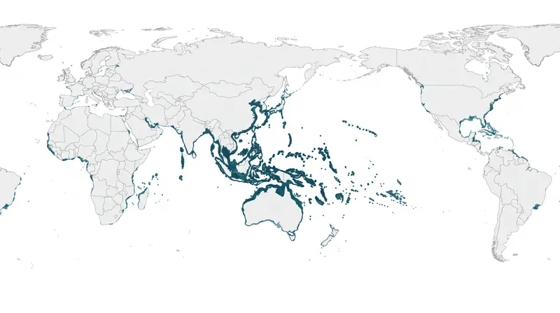 The Indo-Pacific region contains some of the world's most carbon-rich mangrove forests.