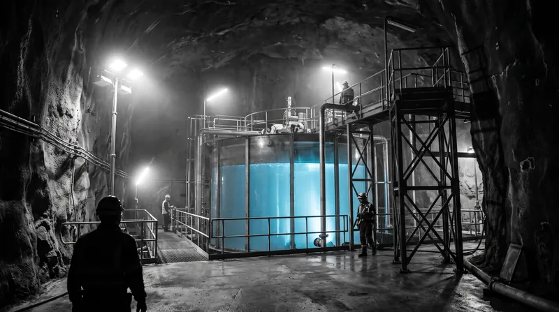 The mile of solid rock above the facility acts as a natural filter against background radiation.