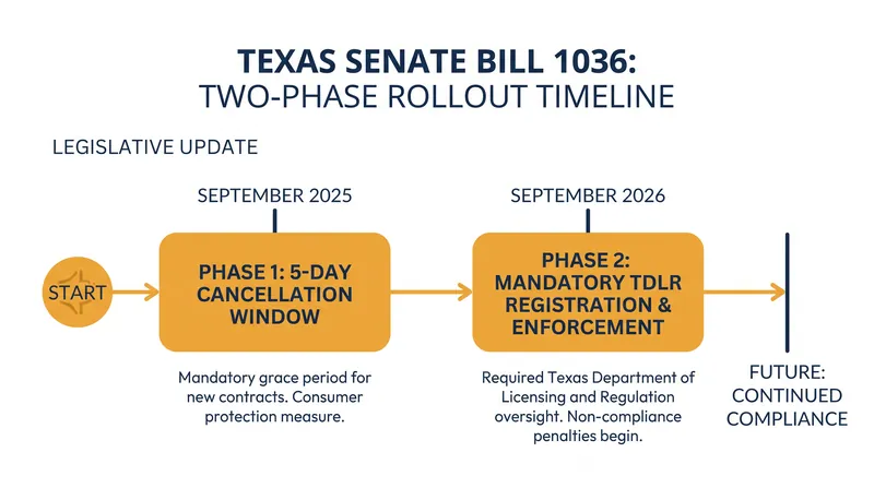 The Residential Solar Retailer Regulatory Act rolled out in two phases to establish consumer protections and enforcement.