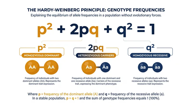 The binomial expansion calculates the exact distribution of genotypes in a stable population.