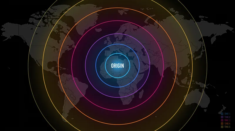 Contagious diffusion operates much like a virus, spreading outward in concentric waves from a central hearth.