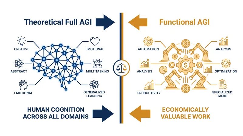 The industry is increasingly adopting an economic definition of AGI rather than a cognitive one.
