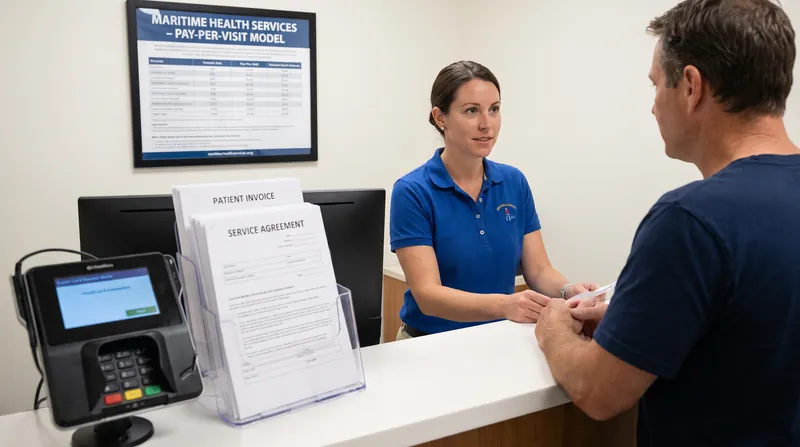 Because domestic health insurance rarely covers maritime care, shipboard clinics operate on a pay-per-service model.