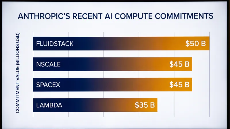 Anthropic has committed roughly $180 billion to secure cloud computing capacity across multiple providers in recent months.