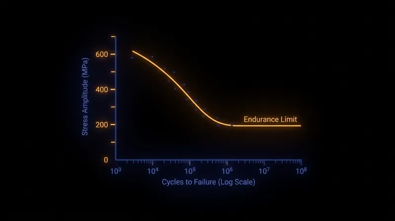 The S-N curve illustrates how steel can theoretically withstand infinite load cycles if the stress remains below the endurance limit.