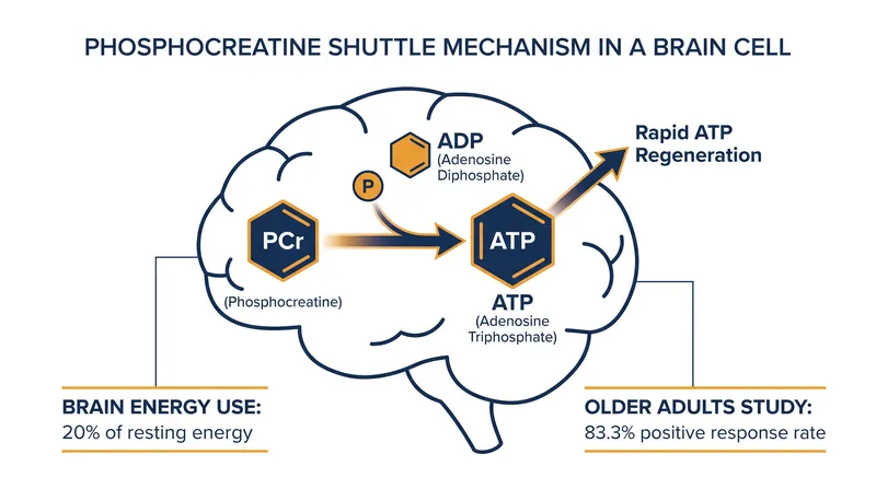 How the phosphocreatine shuttle rapidly regenerates cellular energy.