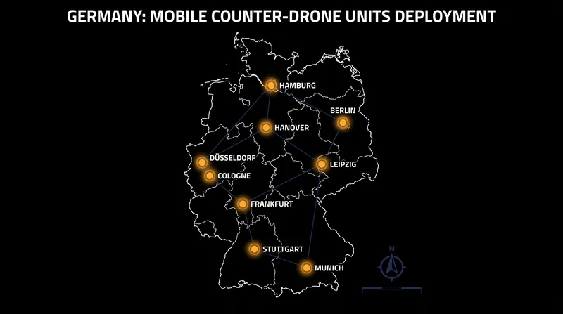 The Interior Ministry plans to station rapid-deployment counter-drone units in nine strategically important cities.