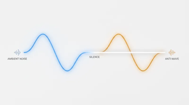 Destructive interference occurs when a sound wave meets its exact 180-degree inverse.