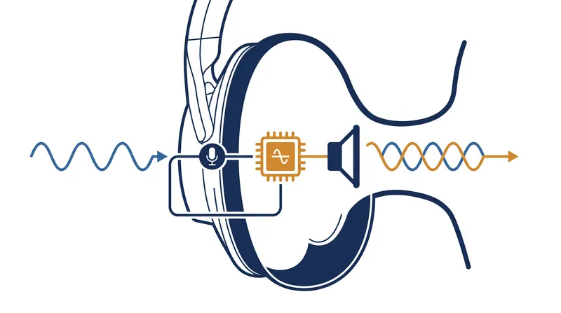 Hybrid ANC systems use an external microphone for initial inversion and an internal microphone for error correction.