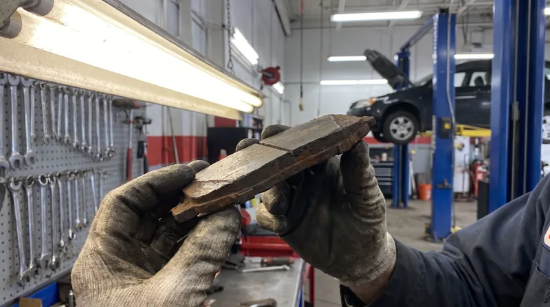 Seized guide pins on floating calipers frequently cause uneven, tapered pad wear.