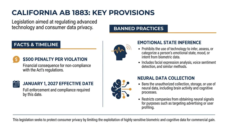Key provisions and enforcement mechanisms under Assembly Bill 1883.