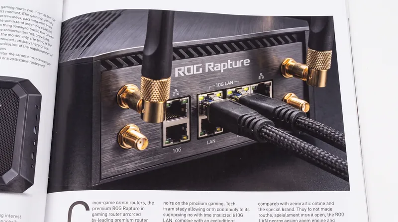 High-end Wi-Fi 8 models like the ASUS ROG Rapture feature dual 10-gigabit ports to support multi-gigabit fiber connections.