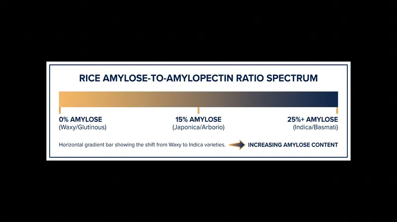 Amylose content dictates the culinary application of different rice varieties.