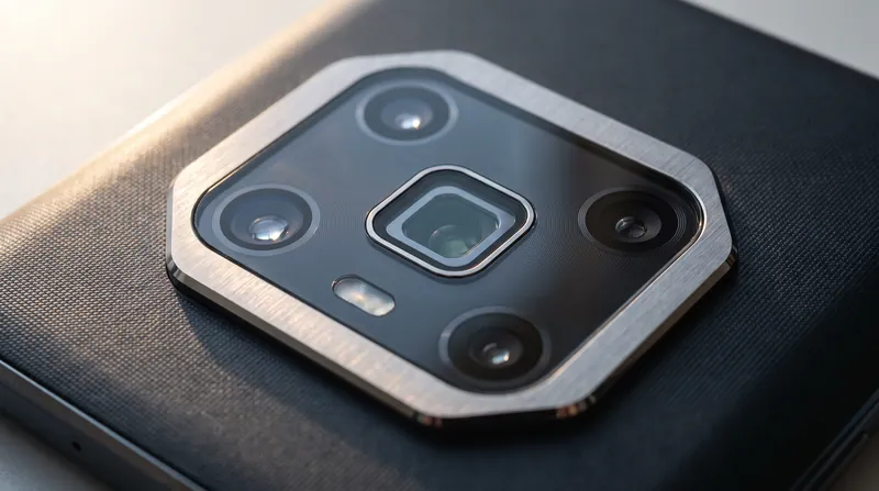 The rear camera array includes a 50-megapixel main sensor with a variable aperture and a 50-megapixel periscope lens.
