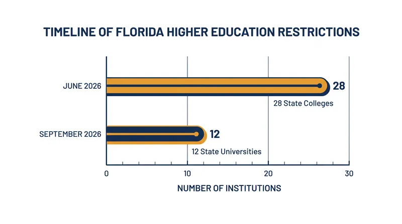 The university ban follows a similar restriction placed on the Florida College System earlier in the year.