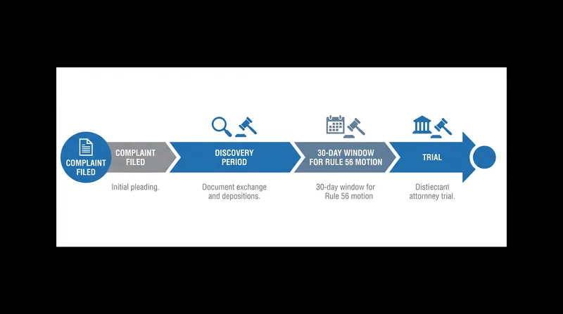 Federal rules allow summary judgment motions up to 30 days after discovery closes.