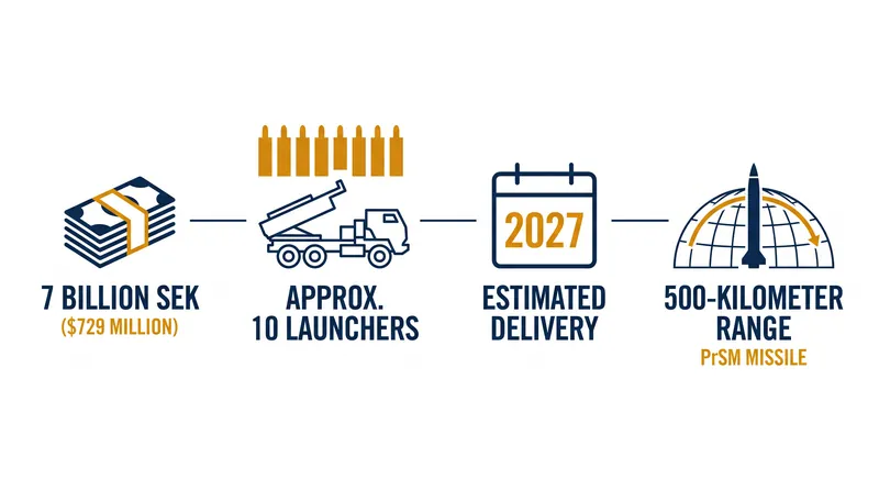 Key figures from Sweden's 7 billion SEK rocket artillery procurement.