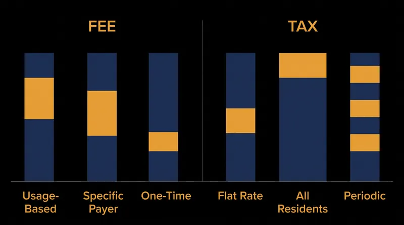 How courts weigh the characteristics of local government charges.