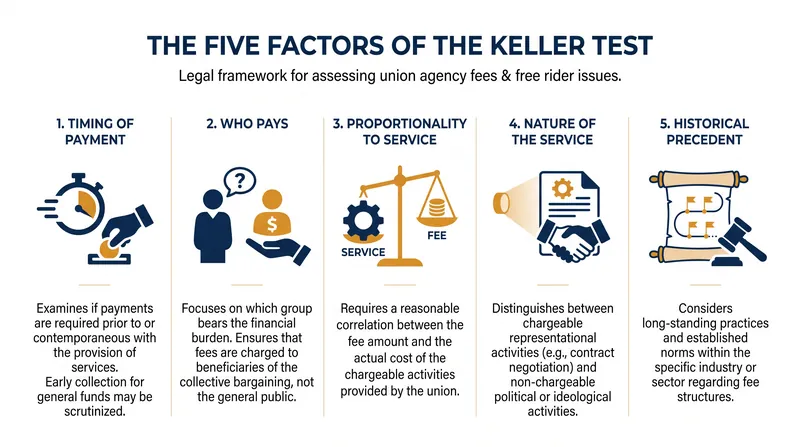 The five criteria used to distinguish a fee from a tax.