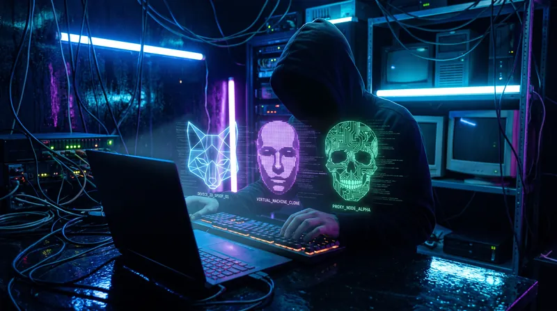 Anti-detect browsers spoof hardware signatures to prevent fingerprint linking.
