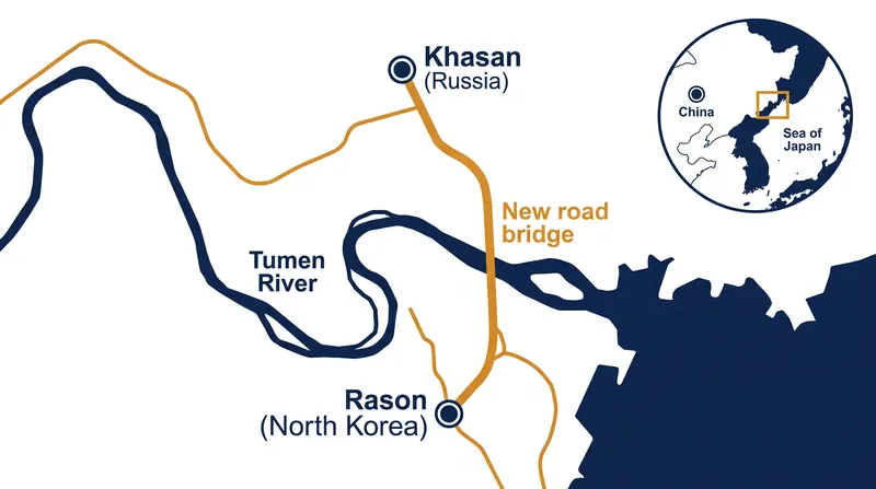 The 11-mile border along the Tumen River is the only direct land connection between Russia and North Korea.