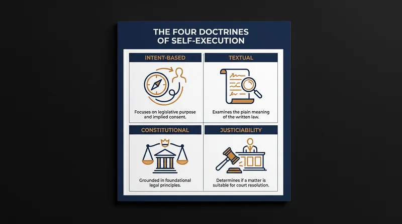 Legal scholars identify four distinct tests used by federal courts to determine a treaty's domestic enforceability.