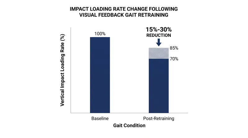 Runners who received visual feedback on their mechanics successfully lowered their impact loading by up to 30 percent.