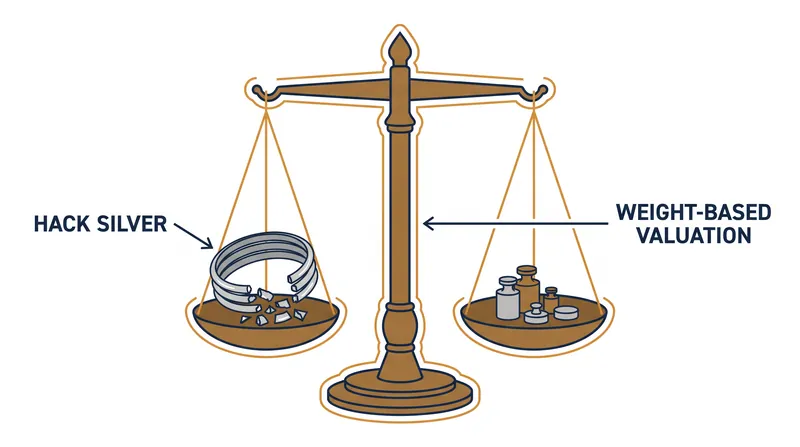 In a bullion economy, silver was valued by mass rather than by the face minted on a coin.