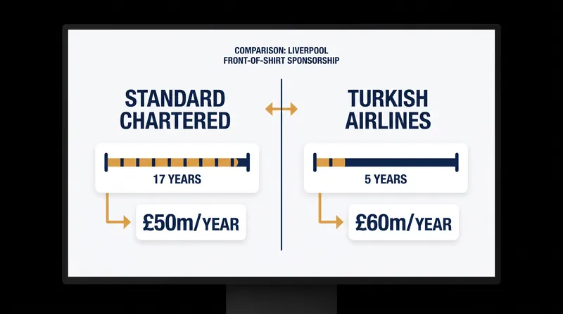 The new agreement elevates Liverpool's annual front-of-shirt revenue by an estimated £10 million.