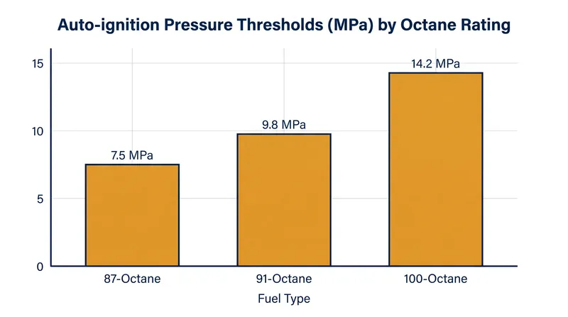 Octane ratings measure a fuel's ability to resist auto-ignition under pressure, not its overall energy content.