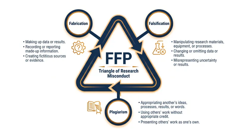 The three actions that constitute research misconduct under 42 CFR Part 93.