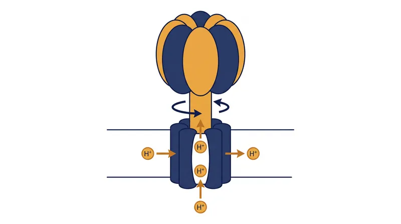 ATP synthase functions as a physical rotary motor, spinning at up to 130 revolutions per second.