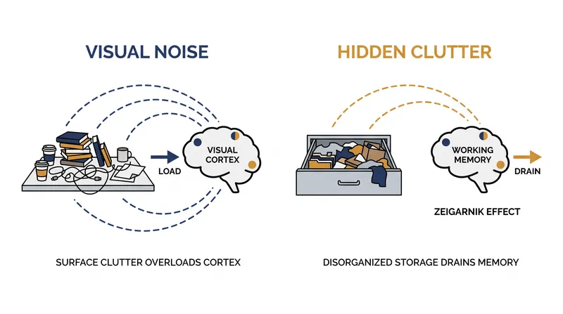 How the brain processes visible disorganization versus hidden chaos.