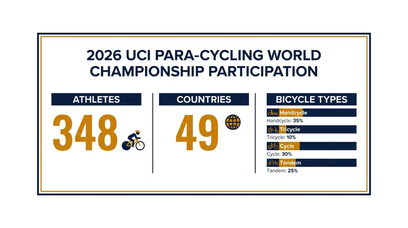 The 2026 championships drew a diverse international field across four primary adaptive cycling disciplines.
