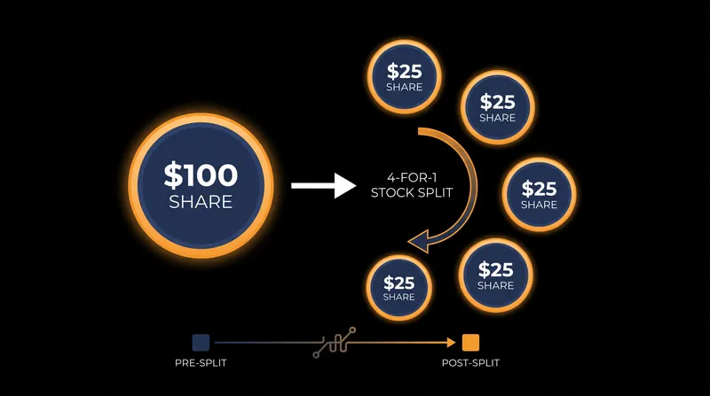 In a forward split, the total value remains identical while the number of shares increases.