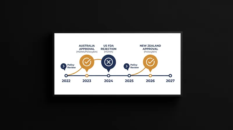 Oceania has moved ahead of the US in authorizing clinical psychedelic therapies.