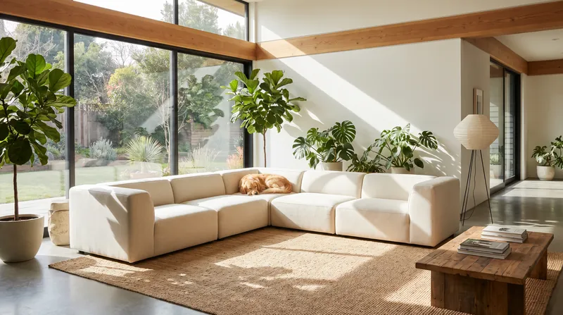 The shift to PFAS-free performance fabrics allows homeowners to choose light-colored upholstery without relying on 'forever chemicals'.