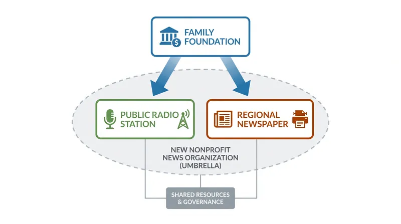 Legacy commercial newspapers are increasingly converting to nonprofit status through foundation-backed acquisitions.