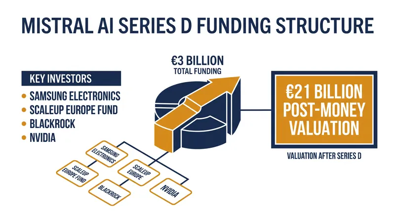 The Series D round nearly doubles Mistral's valuation from its previous funding event.
