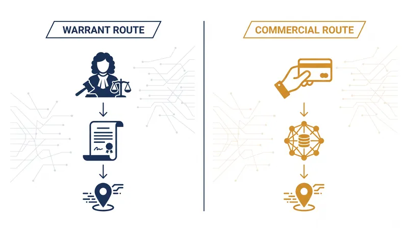 The commercial data market allows agencies to bypass the judicial oversight required for telecommunications subpoenas.