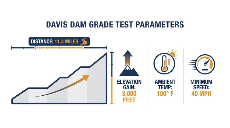 The Highway Gradeability test pushes a truck's thermal management systems to their absolute limits.