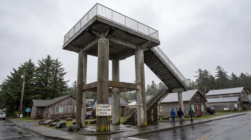 Vertical evacuation structures provide an upward escape route when moving inland is impossible.