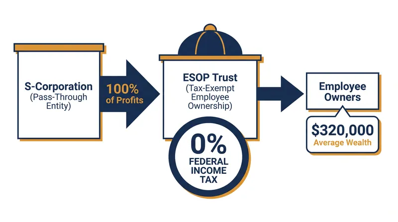 How an S-Corporation ESOP nullifies federal corporate income tax liability.