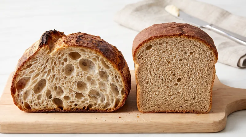Liquid starters encourage an open crumb, while stiff starters build the structural elasticity needed for tall, enriched breads.